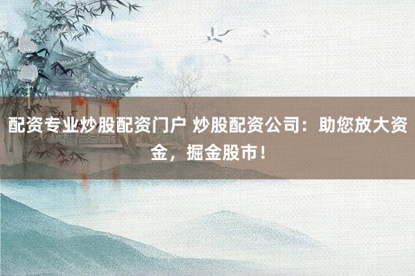 配资专业炒股配资门户 炒股配资公司:助您放大资金,掘金股市!