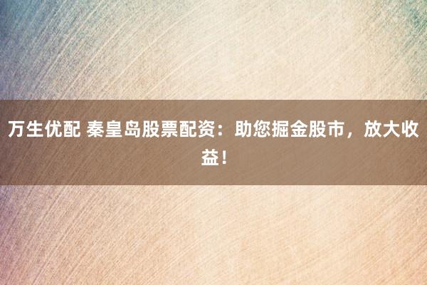 万生优配 秦皇岛股票配资：助您掘金股市，放大收益！