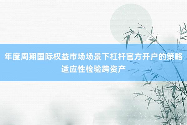 年度周期国际权益市场场景下杠杆官方开户的策略适应性检验跨资产